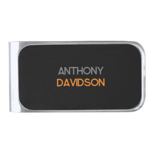 Modern Minimalist Elegant Professional Plain Silver Finish Money Clip