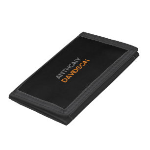 Modern Minimalist Elegant Professional Plain Tri-fold Wallet