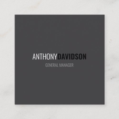 Modern Minimalist Elegant Professional Square Business Card