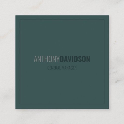 Modern Minimalist Elegant Professional Square Business Card