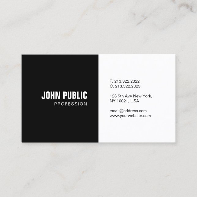 Modern Minimalist Elegant Professional Template Business Card (Front)