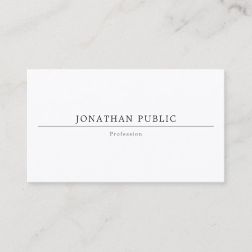 Modern Minimalist Elegant Professional Template Business Card