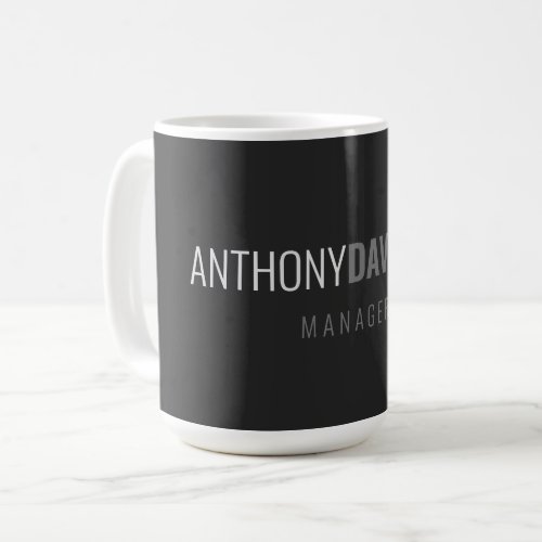Modern Minimalist Elegant Professional Your Name Coffee Mug