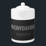 Modern Minimalist Elegant Professional Your Name Teapot<br><div class="desc">Clean and Simple Modern Professional Design.</div>