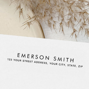 Modern minimalist elegant return address self-inking stamp