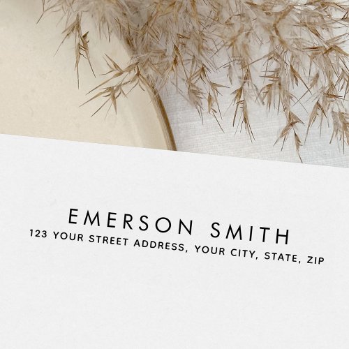 Modern minimalist elegant return address self_inking stamp