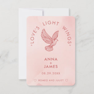 Modern Minimalist Elegant Romeo and Juliet Wedding Thank You Card