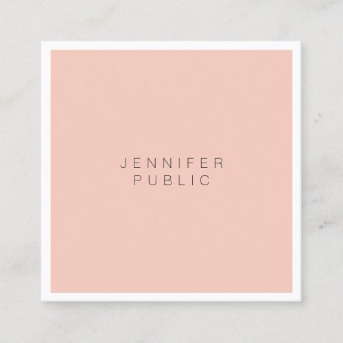 Modern Minimalist Elegant Simple Professional Luxe Square Business Card