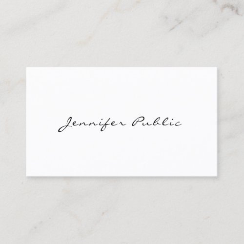 Modern Minimalist Elegant Simple Template Chic Business Card