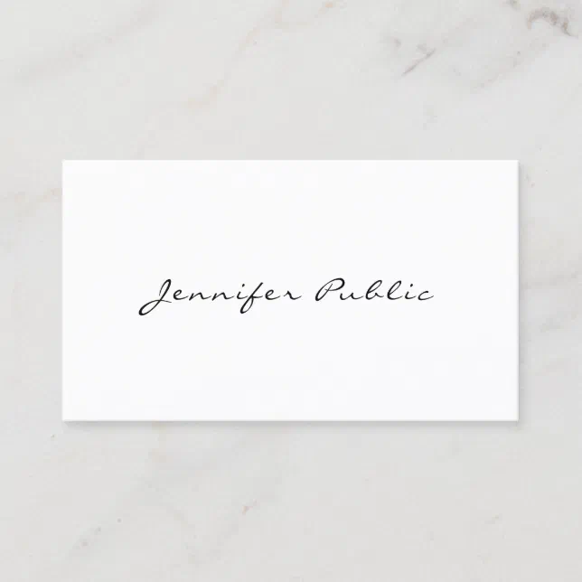 Modern Minimalist Elegant Simple Template Chic Business Card | Zazzle