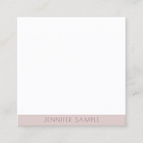 Modern Minimalist Elegant Simple Template Modish Square Business Card