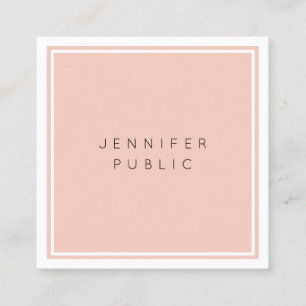 Modern Minimalist Elegant Simple Template Square Business Card