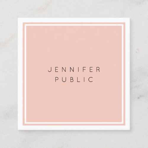 Modern Minimalist Elegant Simple Template Square Business Card