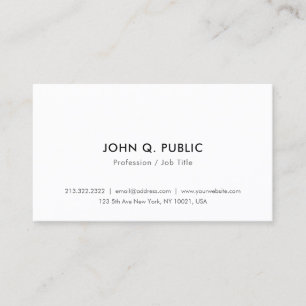 Modern Minimalist Elegant Simple Template Trendy Business Card