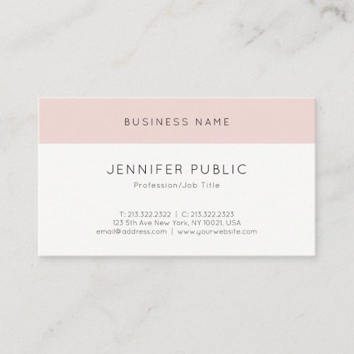 Modern Minimalist Elegant Simple Template Trendy Business Card