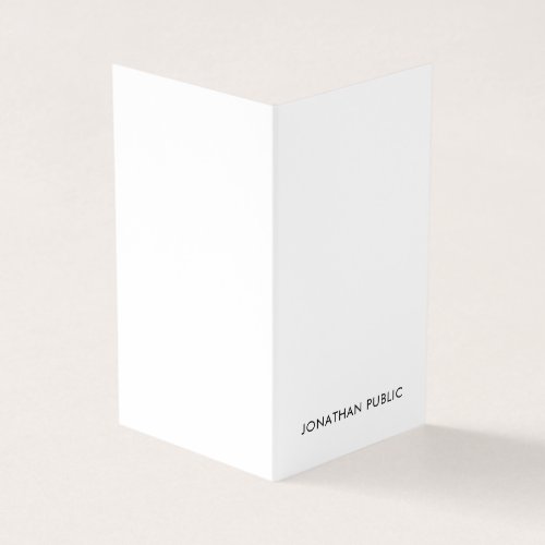 Modern Minimalist Elegant Simple Trendy Folded Business Card