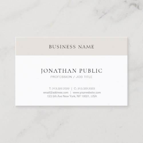 Modern Minimalist Elegant Simple Trendy Template Business Card