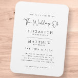 Modern Minimalist Elegant Simple Wedding Magnet<br><div class="desc">Composed of  cursive script and serif typography. All against a backdrop of pure white. These elements are modern,  simple,  and chic.

This is designed by White Paper Birch Co. exclusive for Zazzle.

Available here:
http://www.zazzle.com/store/whitepaperbirch</div>