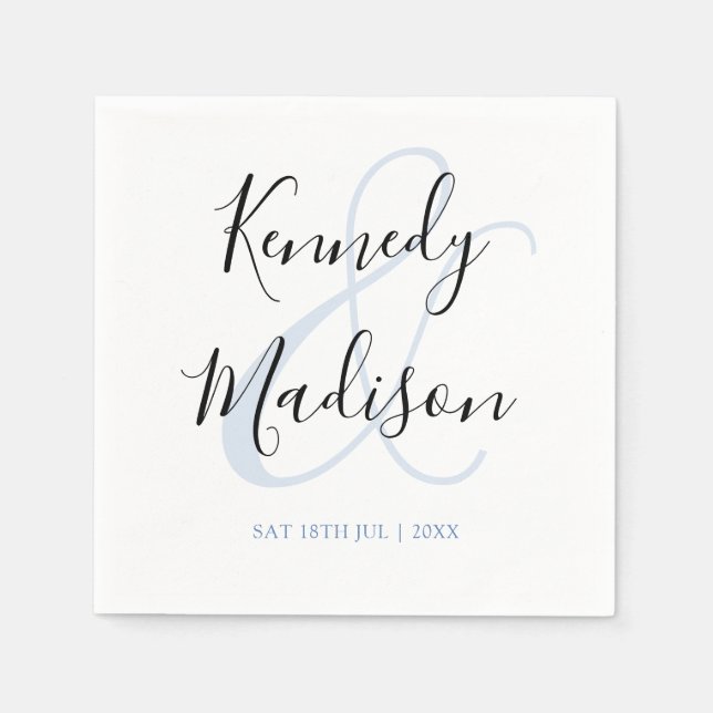 Modern Minimalist ✨💍 Elegant Simple Wedding  Napkins (Front)