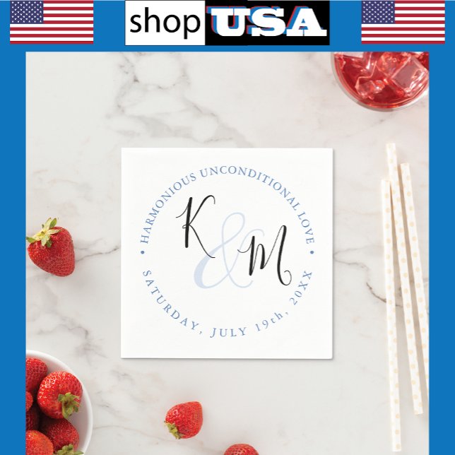 Modern Minimalist 🤵 Elegant Simple Wedding  Napkins (Creator Uploaded)