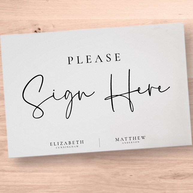 Modern Minimalist Elegant Simple Wedding Poster (Creator Uploaded)