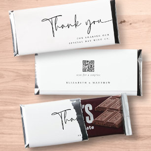 Modern Minimalist Elegant Simple Wedding Thank You Hershey Bar Favors