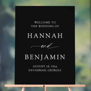 Modern Minimalist Elegant Simple Wedding Welcome Acrylic Sign
