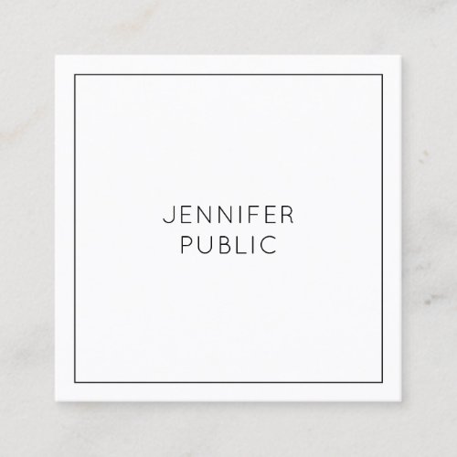 Modern Minimalist Elegant Template Creative Square Business Card