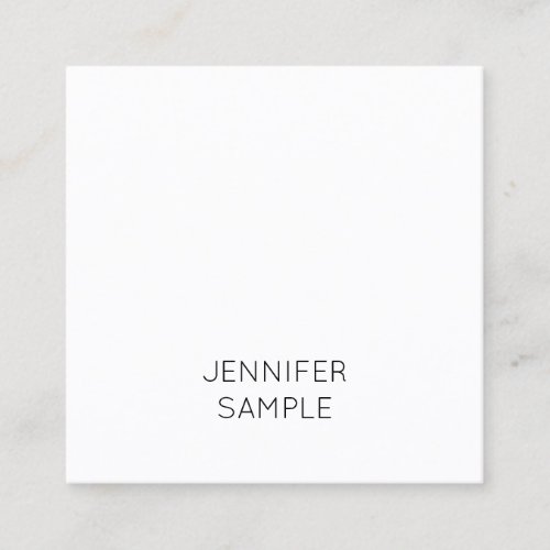 Modern Minimalist Elegant Template Luxury Simple Square Business Card