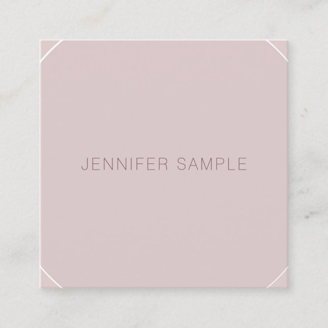 Modern Minimalist Elegant Template Professional Square Business Card (Front)