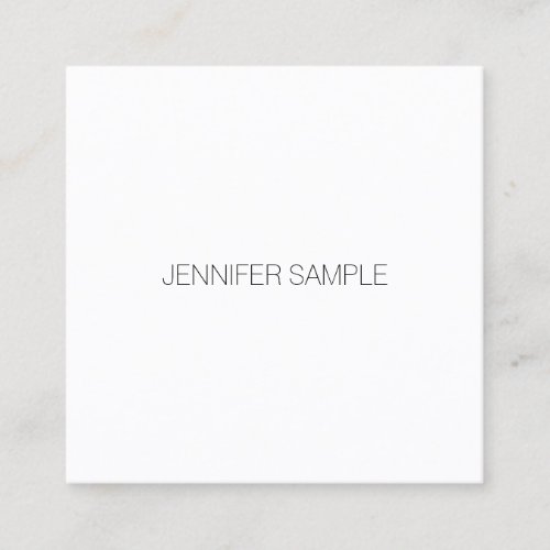 Modern Minimalist Elegant Template Sophisticated Square Business Card