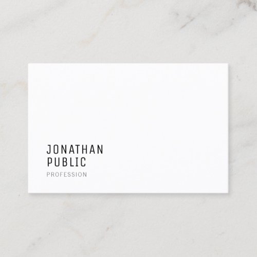 Modern Minimalist Elegant Template Trendy Classy Business Card