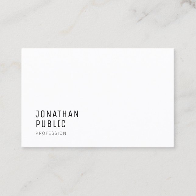 Modern Minimalist Elegant Template Trendy Classy Business Card (Front)