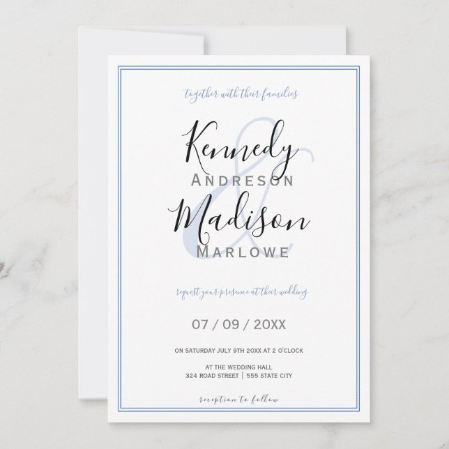 Modern Minimalist ✨💌 Elegant Trendsetting  Invitation (Front)