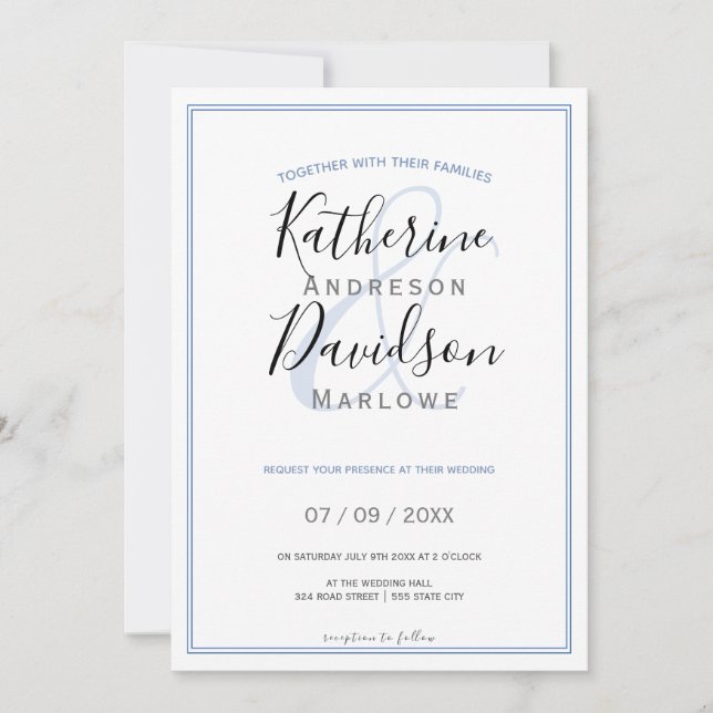 Modern Minimalist ✨💌 Elegant  Trendsetting  Invitation (Front)
