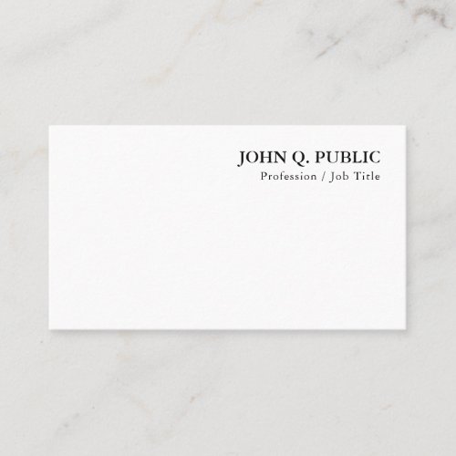 Modern Minimalist Elegant Trendy Template Business Card