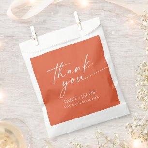 Modern Minimalist Elegant Verona Sunset Wedding Favor Bag
