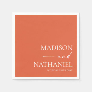Modern Minimalist Elegant Verona Sunset Wedding Napkins