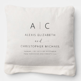 Modern Minimalist Elegant Wedding Cornhole Bags