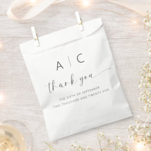 Modern Minimalist Elegant Wedding Favor Bag