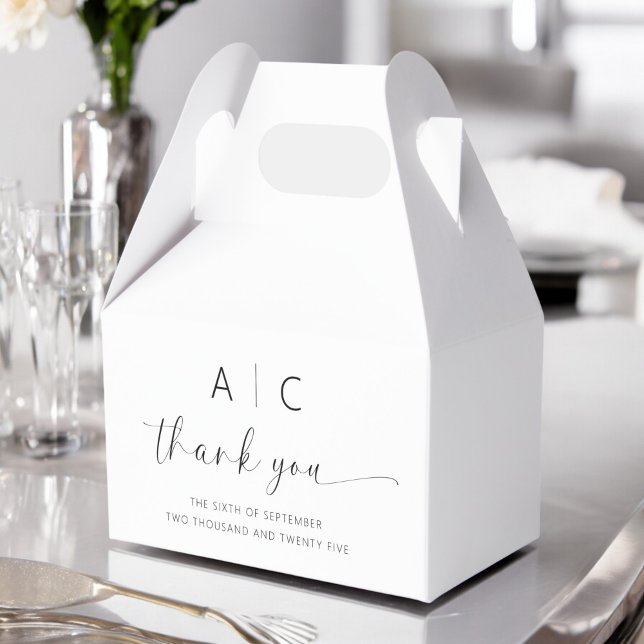 Modern Minimalist Elegant Wedding Favor Boxes (Creator Uploaded)