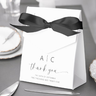 Modern Minimalist Elegant Wedding Favor Boxes