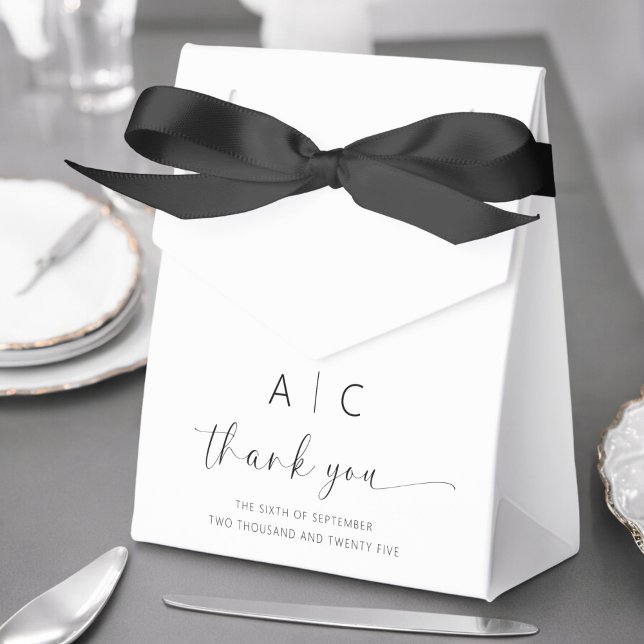 Modern Minimalist Elegant Wedding Favor Boxes (Creator Uploaded)