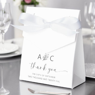 Modern Minimalist Elegant Wedding Favor Boxes
