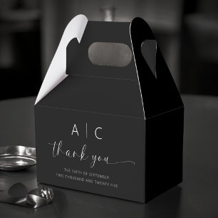 Modern Minimalist Elegant Wedding Favor Boxes