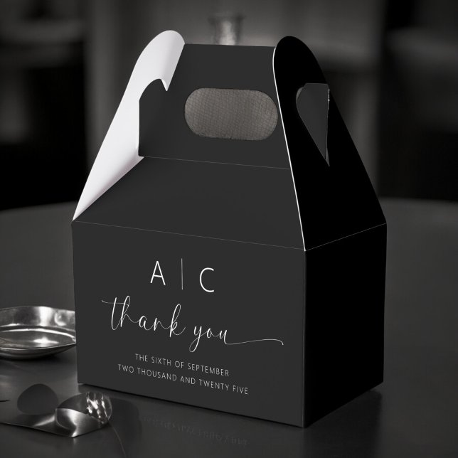 Modern Minimalist Elegant Wedding Favor Boxes (Creator Uploaded)