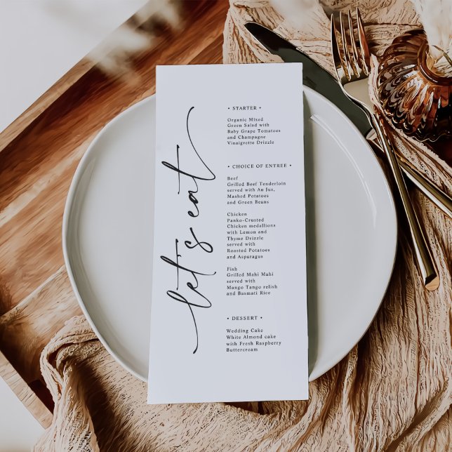 Modern Minimalist Elegant Wedding Menu (Creator Uploaded)