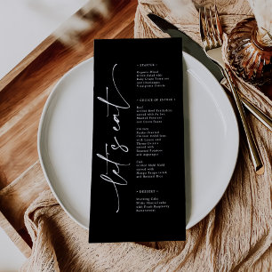 Modern Minimalist Elegant Wedding Menu