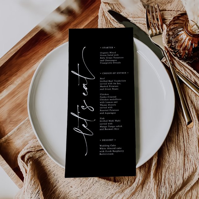 Modern Minimalist Elegant Wedding Menu (Creator Uploaded)
