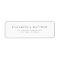 Modern Minimalist Elegant Wedding Return Address